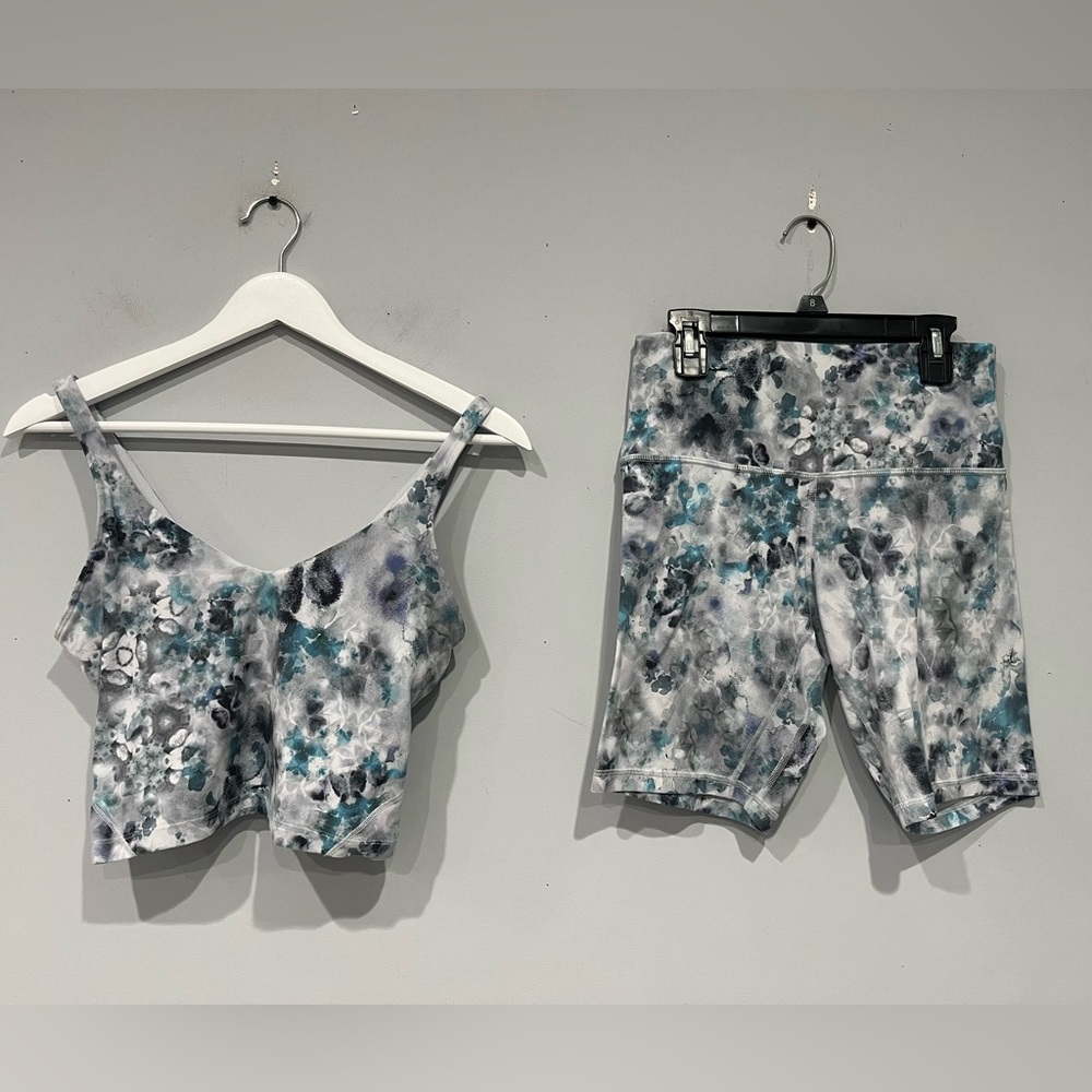 lululemon Align high-rise short 8" and Align tank set in Kaleidofloral Multi